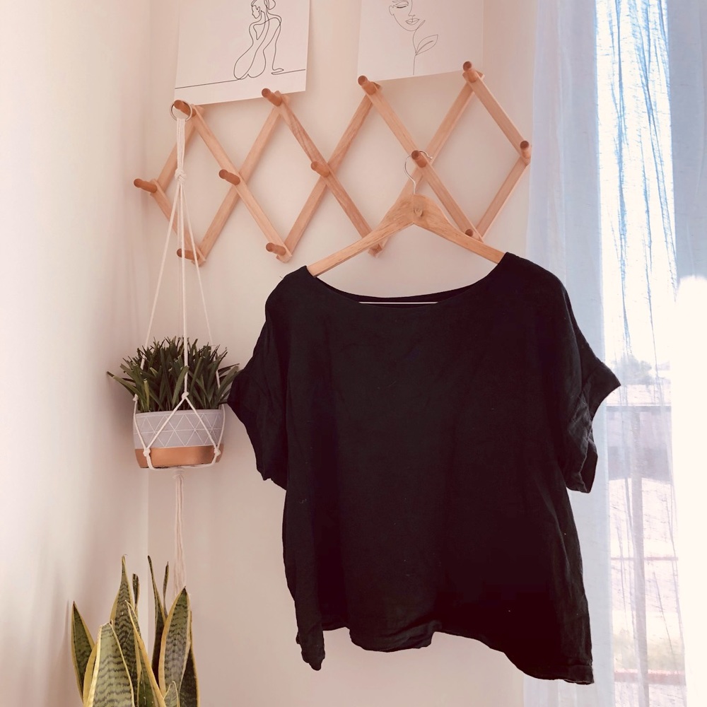 Cute linen boxy top!